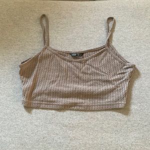 shein waffle pattern crop top